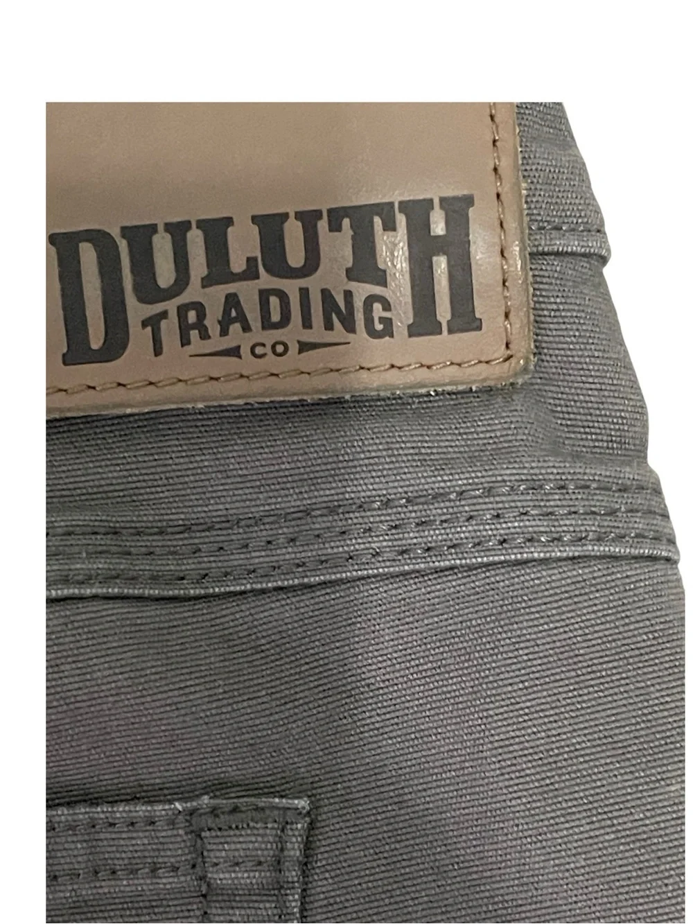 Duluth Trading Flex Fire Hose Relaxed Fit 5-Pocket Pants Mens 42x30 Gray Canvas